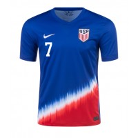 Camiseta Estados Unidos Giovanni Reyna #7 Segunda Equipación Replica Copa America 2024 mangas cortas